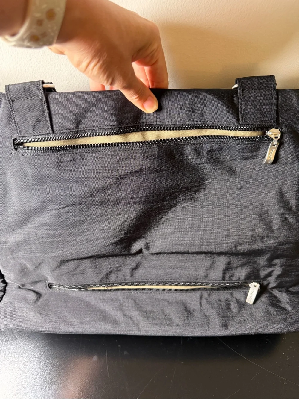 Baggallini Black Laptop Tote with Multiple Zip Pockets